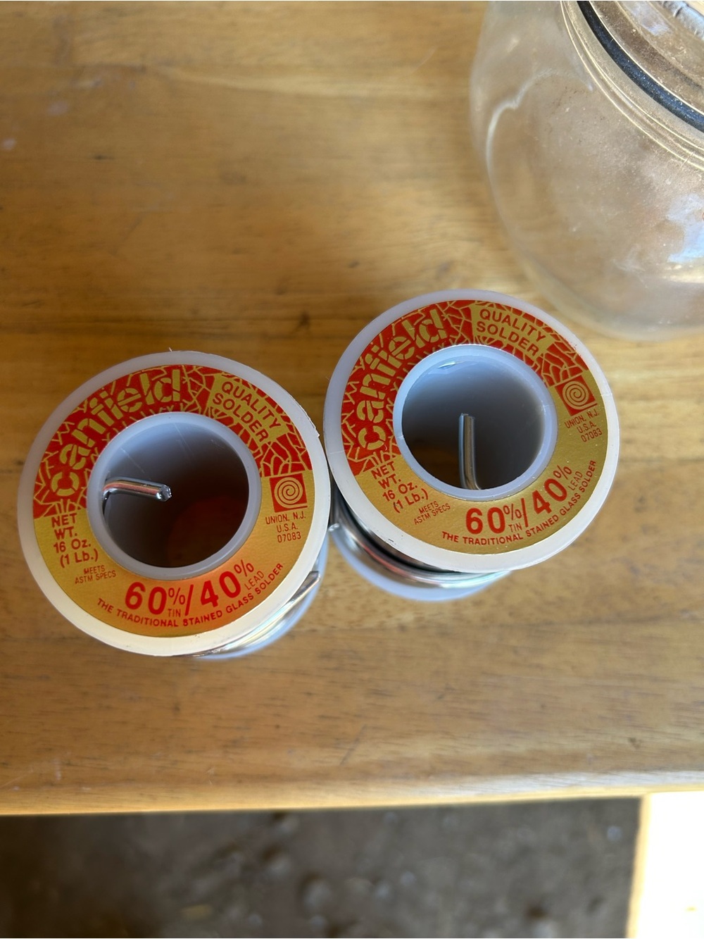 Canfield Quality 60/40 Lead Solder Wire Spools Stain Glass supply